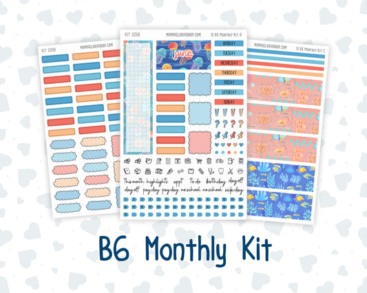 Kit 0268 - B6 - For Sterling Ink And More - Monthly Kit - June - Sea Sweeties