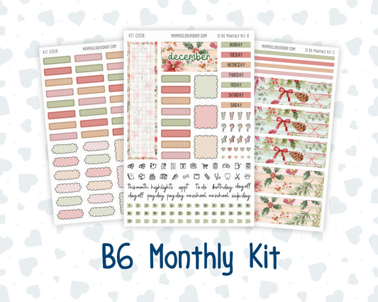 Kit 0308 - B6 - For Sterling Ink And More - Monthly Kit - December - Knit & Holly