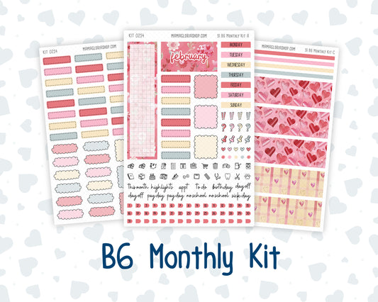 Kit 0254 - B6 - For Sterling Ink And More - Monthly Kit - February - Valentine Village
