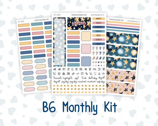Kit 0248 - B6 - For Sterling Ink And More - Monthly Kit - January - Midnight Countdown