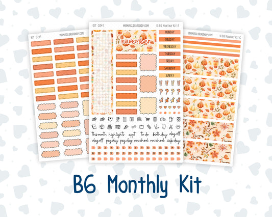 Kit 0241 - B6 - For Sterling Ink And More - Monthly Kit - November - Pumpkin Latte