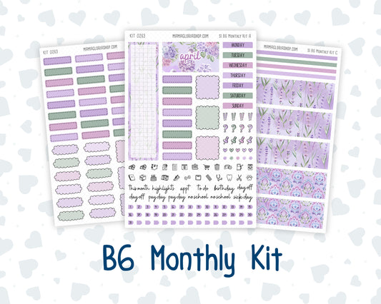 Kit 0263 - B6 - For Sterling Ink And More - Monthly Kit - April - Lavender Drift