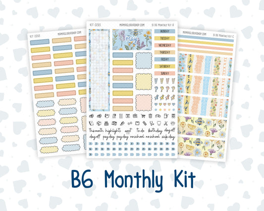 Kit 0265 - B6 - For Sterling Ink And More - Monthly Kit - May - Honeybee Sky