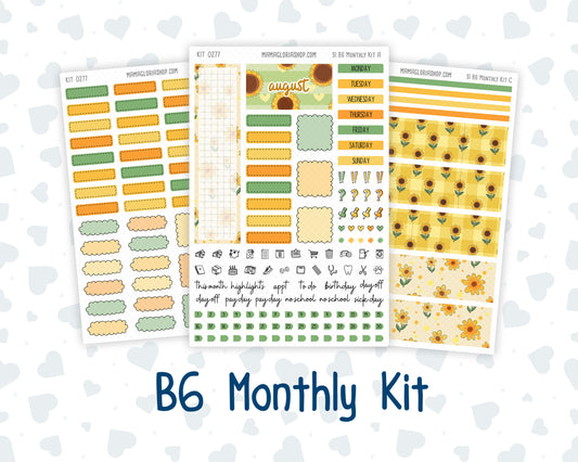 Kit 0277 - B6 - For Sterling Ink And More - Monthly Kit - August - Sunflower Drama Club