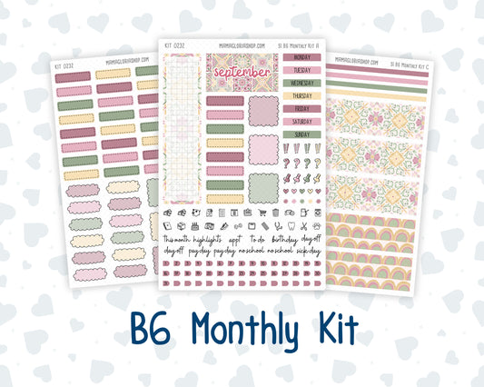 Kit 0232 - B6 - For Sterling Ink And More - Monthly Kit - September - Heirloom Garden