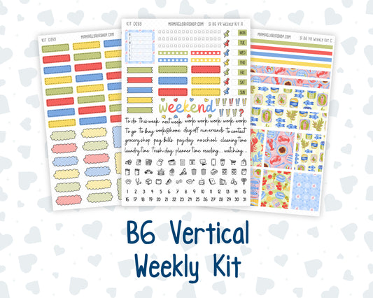 Kit 0269 - B6 - For Sterling Ink And More - Vertical Weekly Kit - June - Dolce Mare