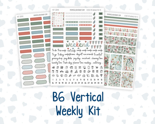 Kit 0245 - B6 - For Sterling Ink And More - Vertical Weekly Kit - December - Vintage Christmas