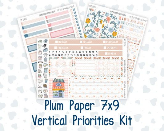 Kit 0234 - 7x9 - Vertical Priorities - Plum Paper - Weekly Kit - September - REF - Kit 0234 – Reader’s Escape - September