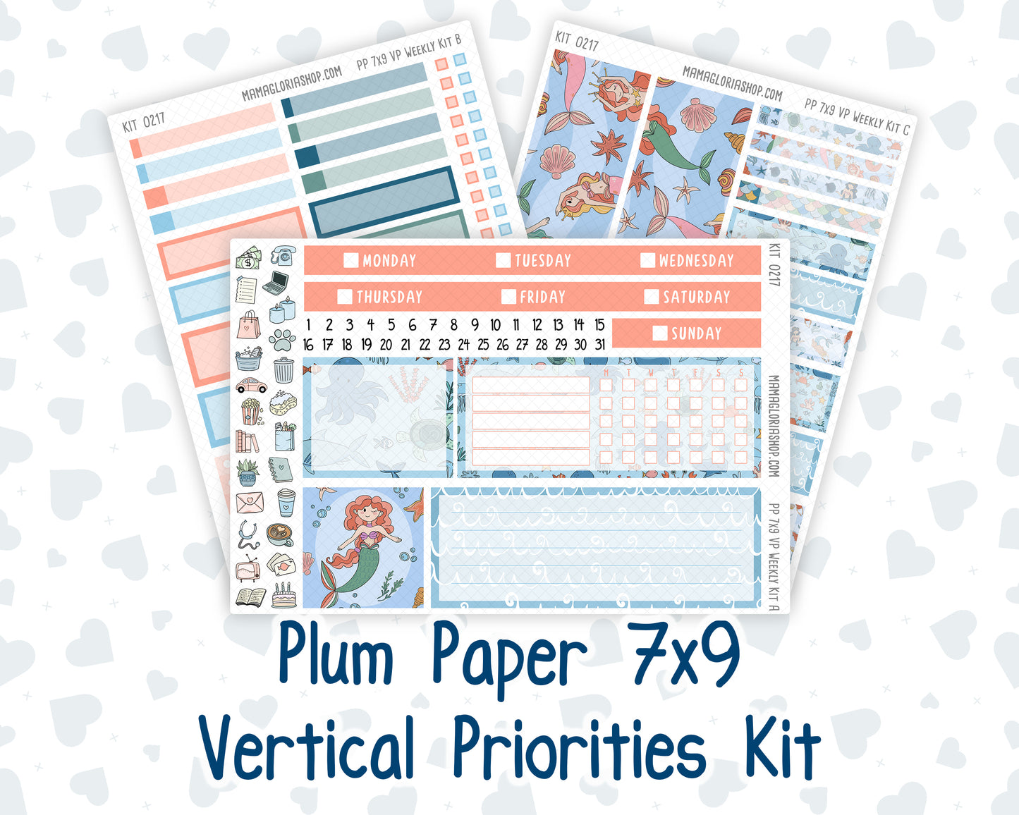 Kit 0217- 7x9 Plum Paper Vertical Priorities - Once Upon A Time- May