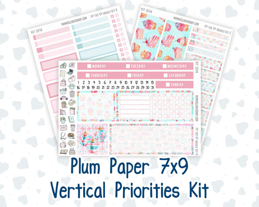 Kit 0246 - 7x9 - Vertical Priorities - Plum Paper - Weekly Kit - December - Gingerbread Sweets