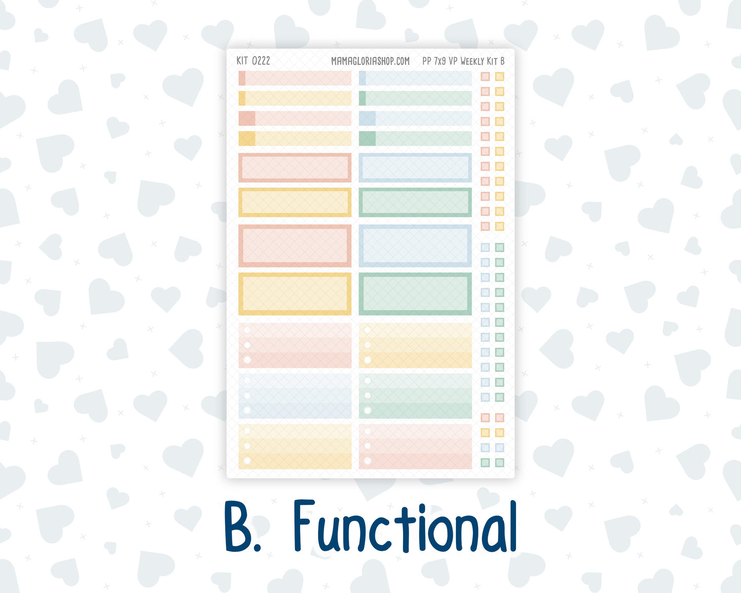 Kit 0222 - 7x9 - Vertical Priorities - Plum Paper - Weekly Kit - June - Beach Day