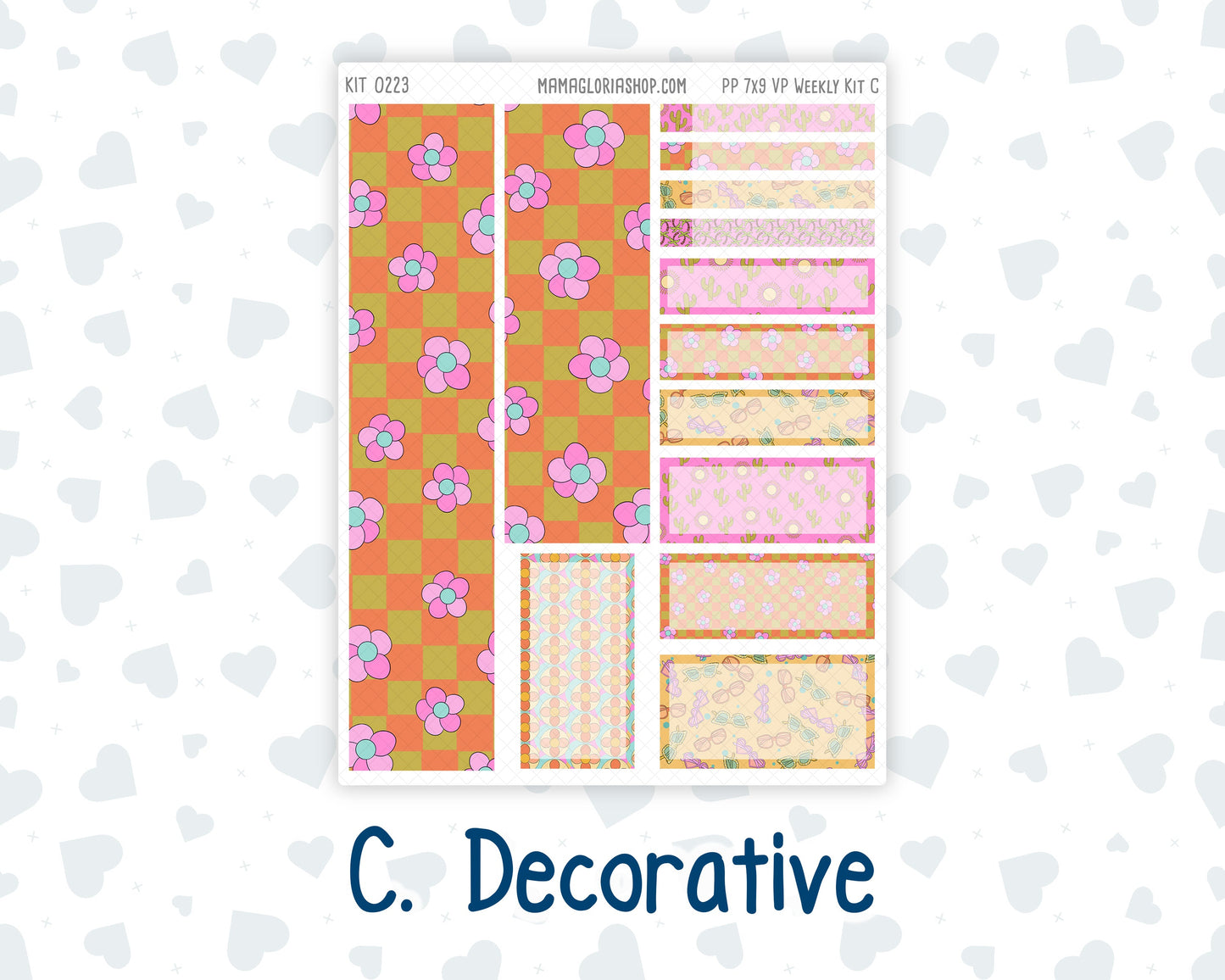 Kit 0223 - 7x9 - Vertical Priorities - Plum Paper - Weekly Kit - June - Route 66