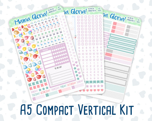 Kit 0225 - A5 Compact Vertical - Weekly Kit - July - Carnival Joy