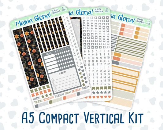 Kit 0238 - A5 Compact Vertical - Weekly Kit - October - Starry Autumn Nights