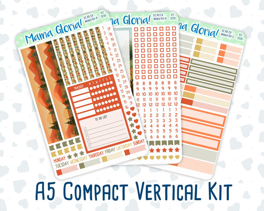 Kit 0239 - A5 Compact Vertical - Weekly Kit - October - October Stroll