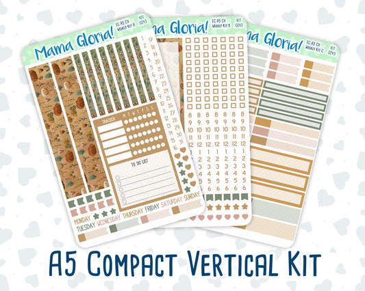 Kit 0243 - A5 Compact Vertical - Weekly Kit - November - Boho Autumn