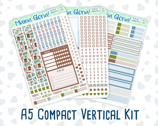 Kit 0221 - A5 Compact Vertical - Weekly Kit - June - Gone Fishing