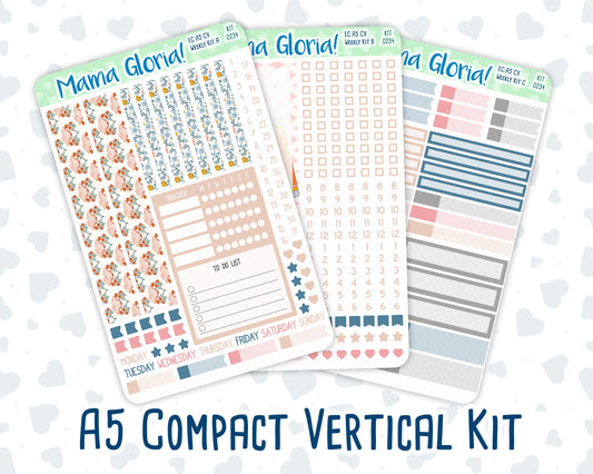 Kit 0234 - A5 Compact Vertical - Weekly Kit - September - REF - Kit 0234 – Reader’s Escape - September