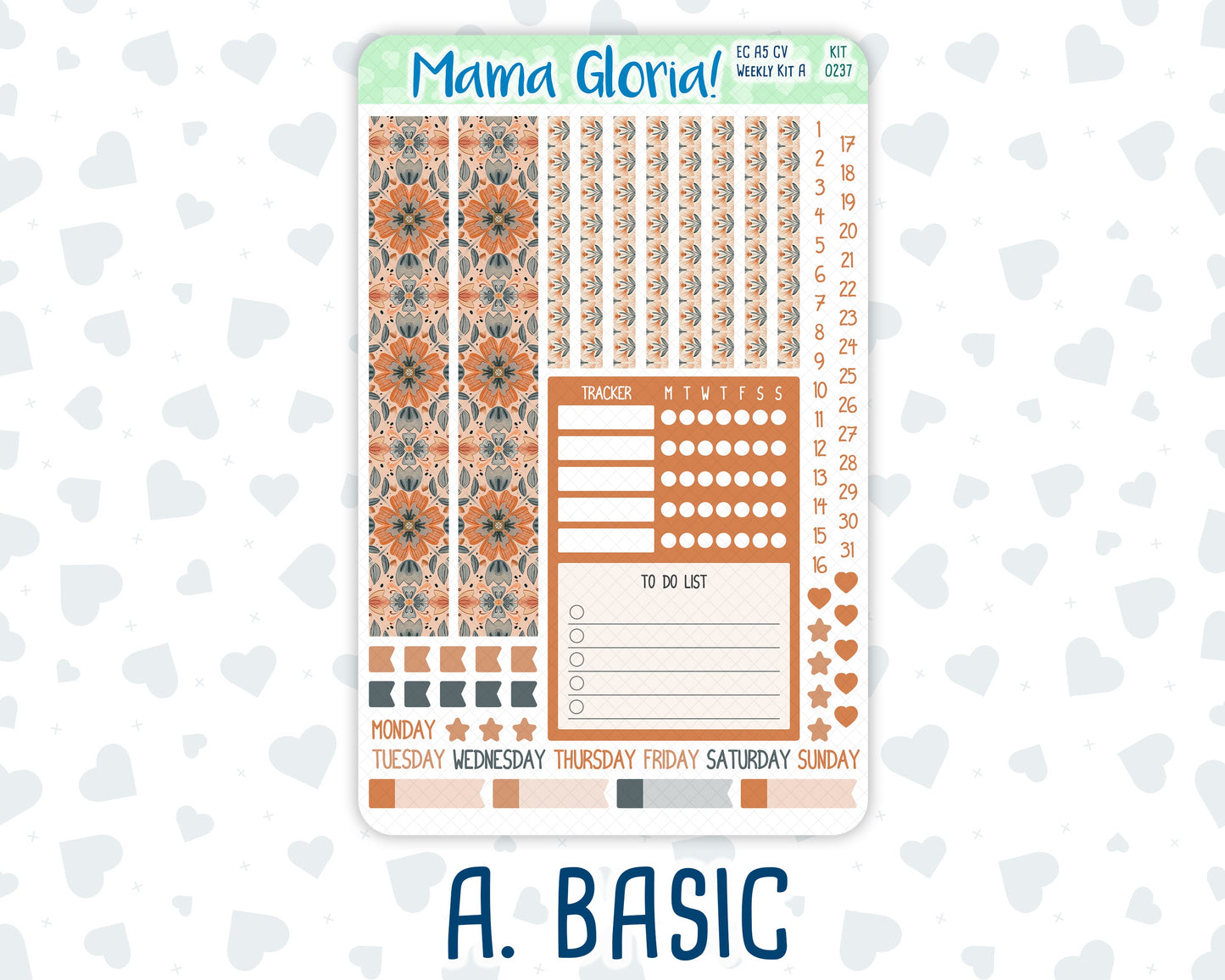Kit 0237 - A5 Compact Vertical - Weekly Kit - October - Forest Folk