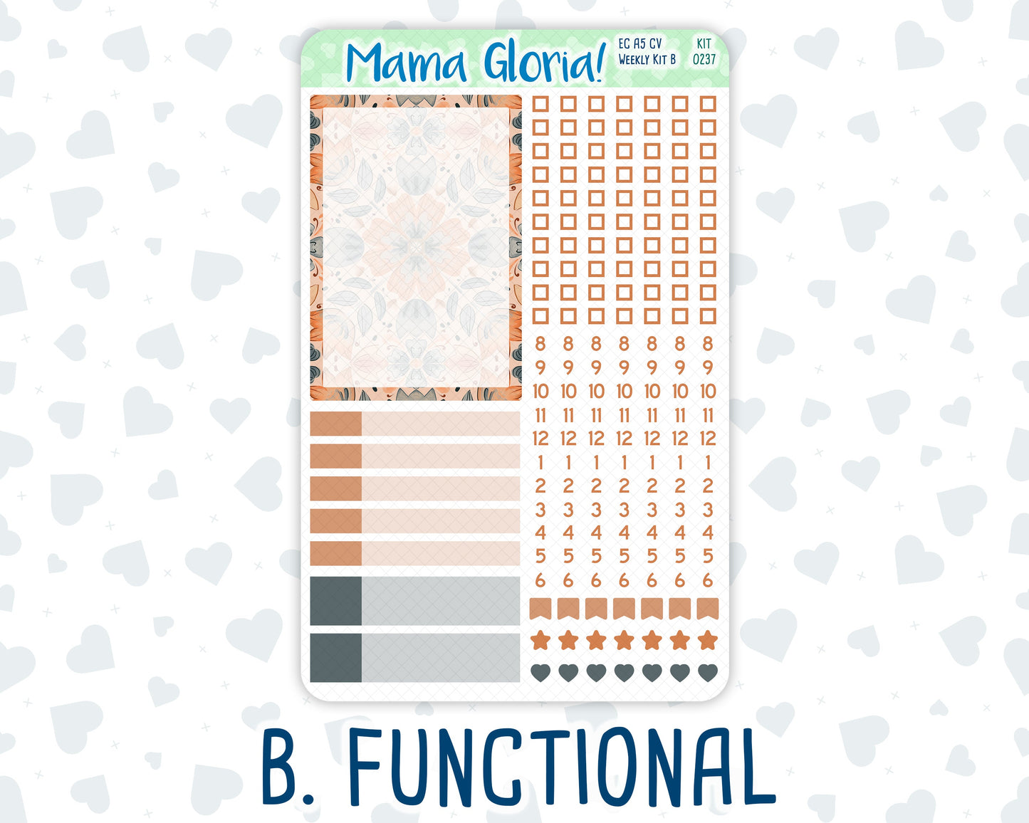Kit 0237 - A5 Compact Vertical - Weekly Kit - October - Forest Folk
