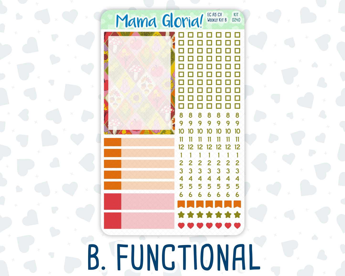 Kit 0240 - A5 Compact Vertical - Weekly Kit - November - Cozy Thanksgiving