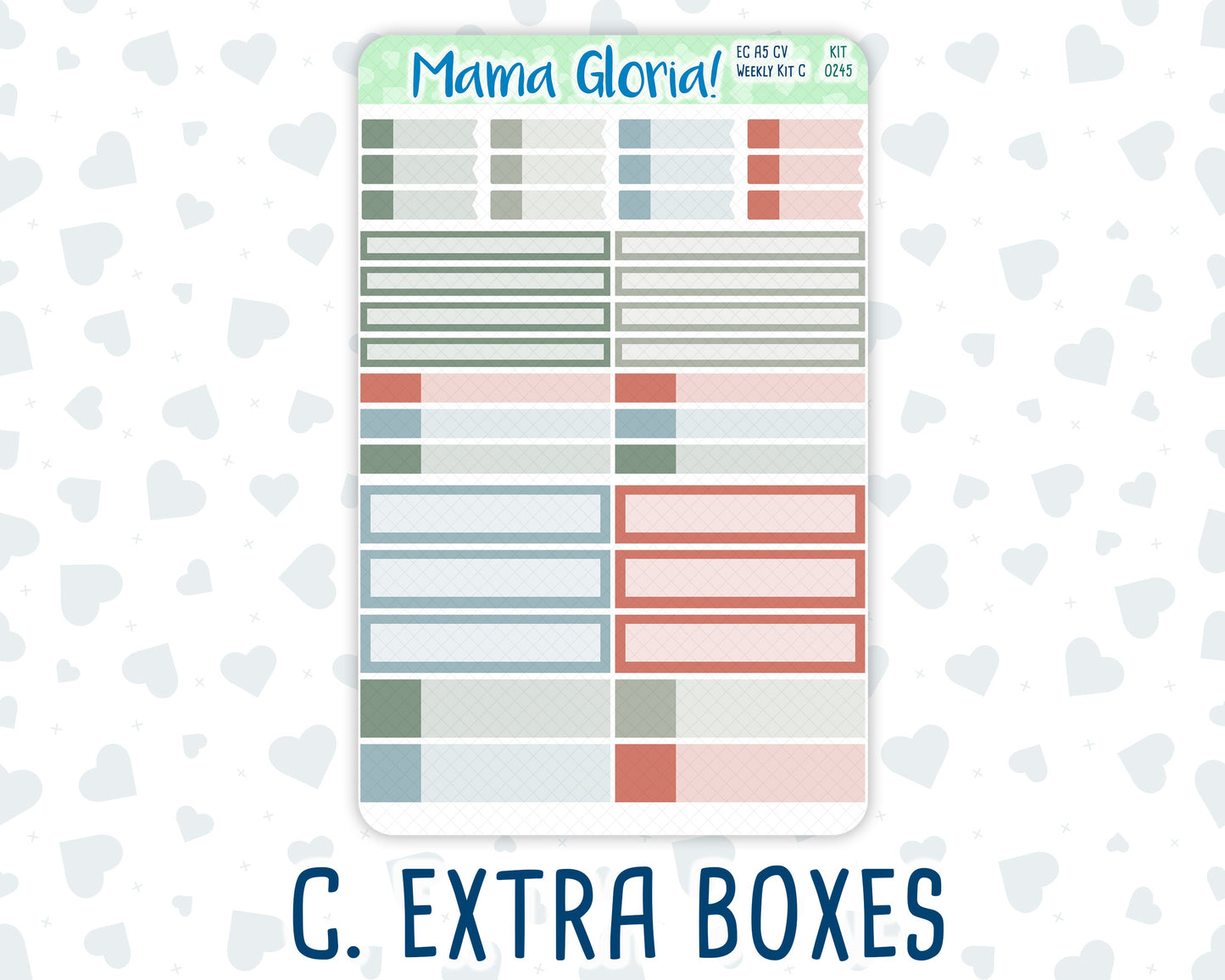 Kit 0245 - A5 Compact Vertical - Weekly Kit - December - Vintage Christmas