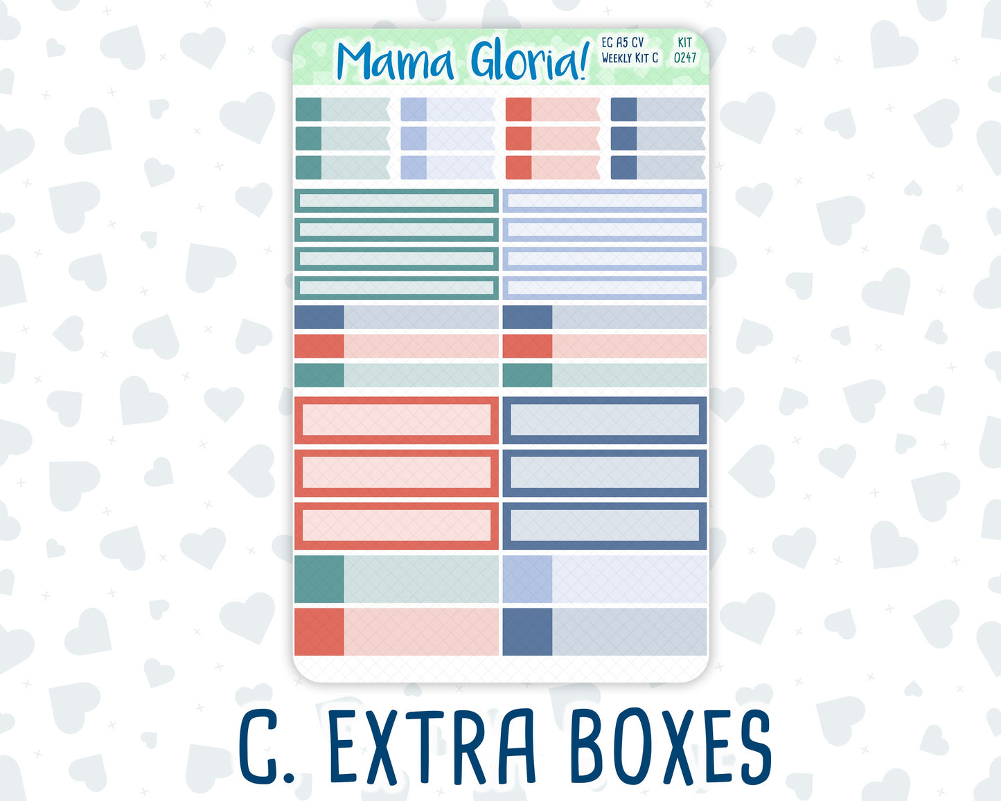 Kit 0247 - A5 Compact Vertical - Weekly Kit - December - Snow Day Adventures