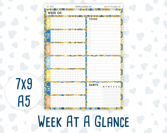 Kit 0219 - Week At A Glance - Bee's Business- May- For 7x9 & A5 Planners - Notebooks