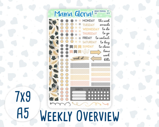 Kit 0272 - Weekly Overview - For 7x9 & A5 Planners | Notebooks - May - Graduation