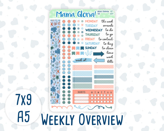 Kit 0217- Weekly Overview -Once Upon A Time- May- For 7x9 & A5 Planners - Notebooks