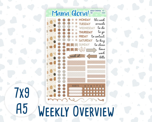 Kit 0303 - Weekly Overview - For 7x9 & A5 Planners | Notebooks - November - Into The Woods
