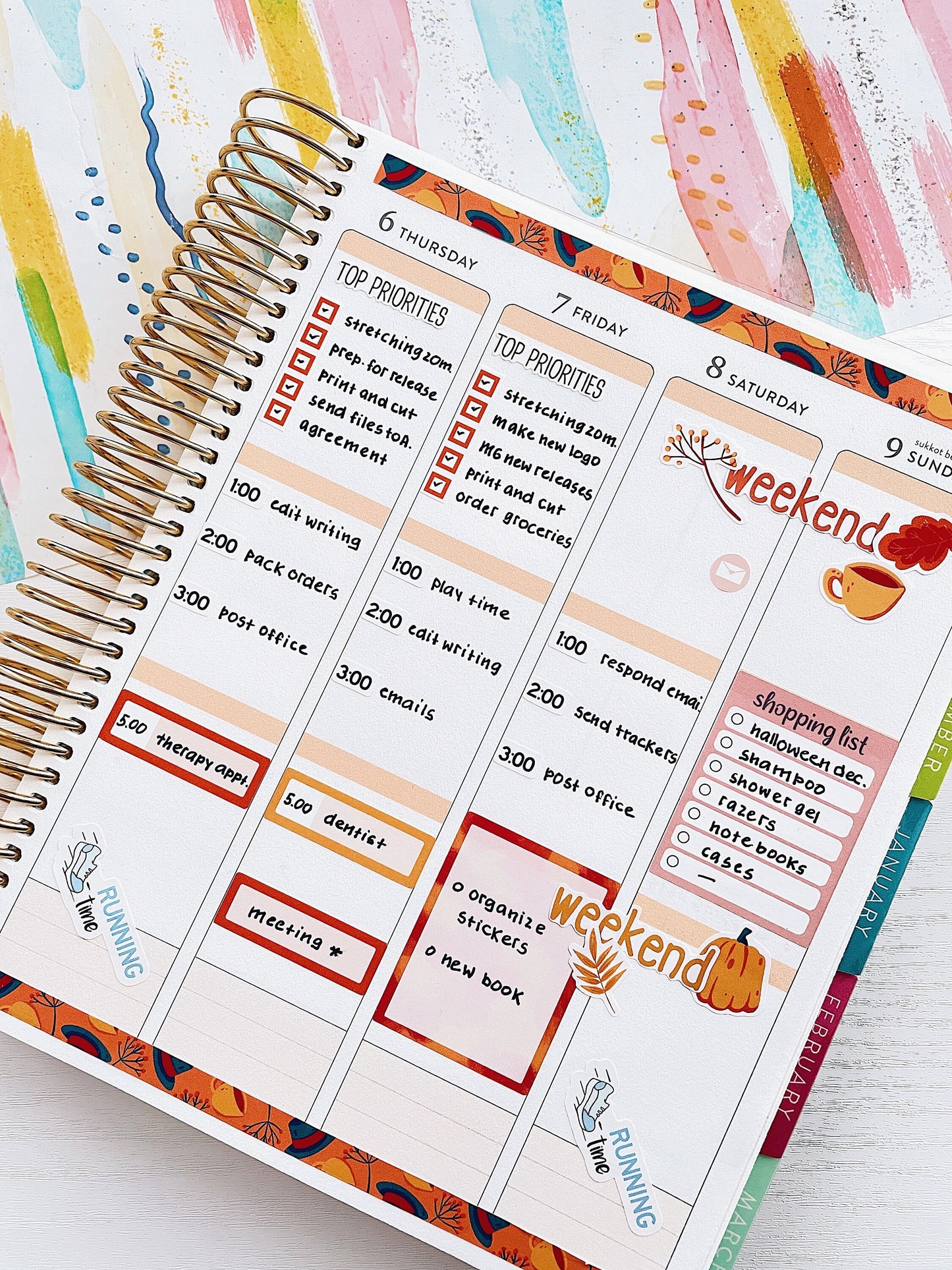 Time Stickers - Icon - Flora pallet - Stickers for planners, ID 3025, 3026, 3027