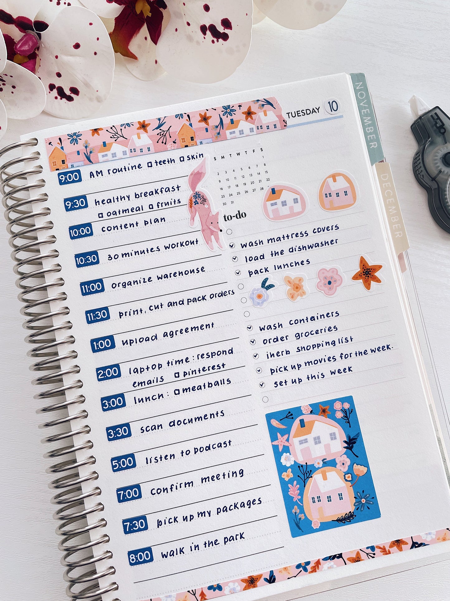 Time Stickers - Icon - Flora pallet - Stickers for planners, ID 3025, 3026, 3027