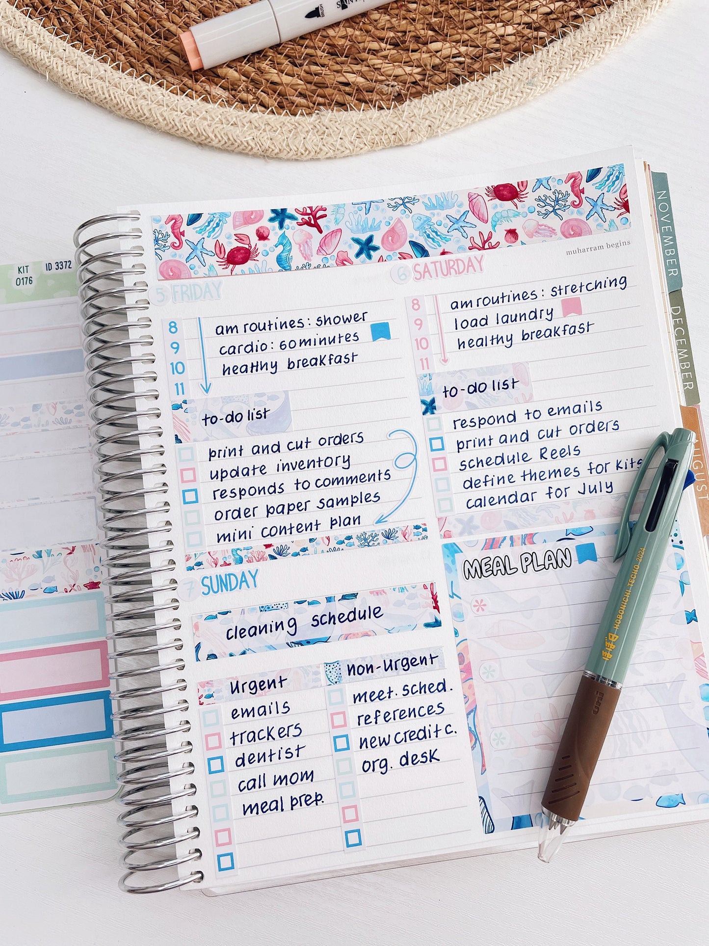 Kit 0194 - 7x9 Compact Vertical - Floral Dreams - November - Weekly