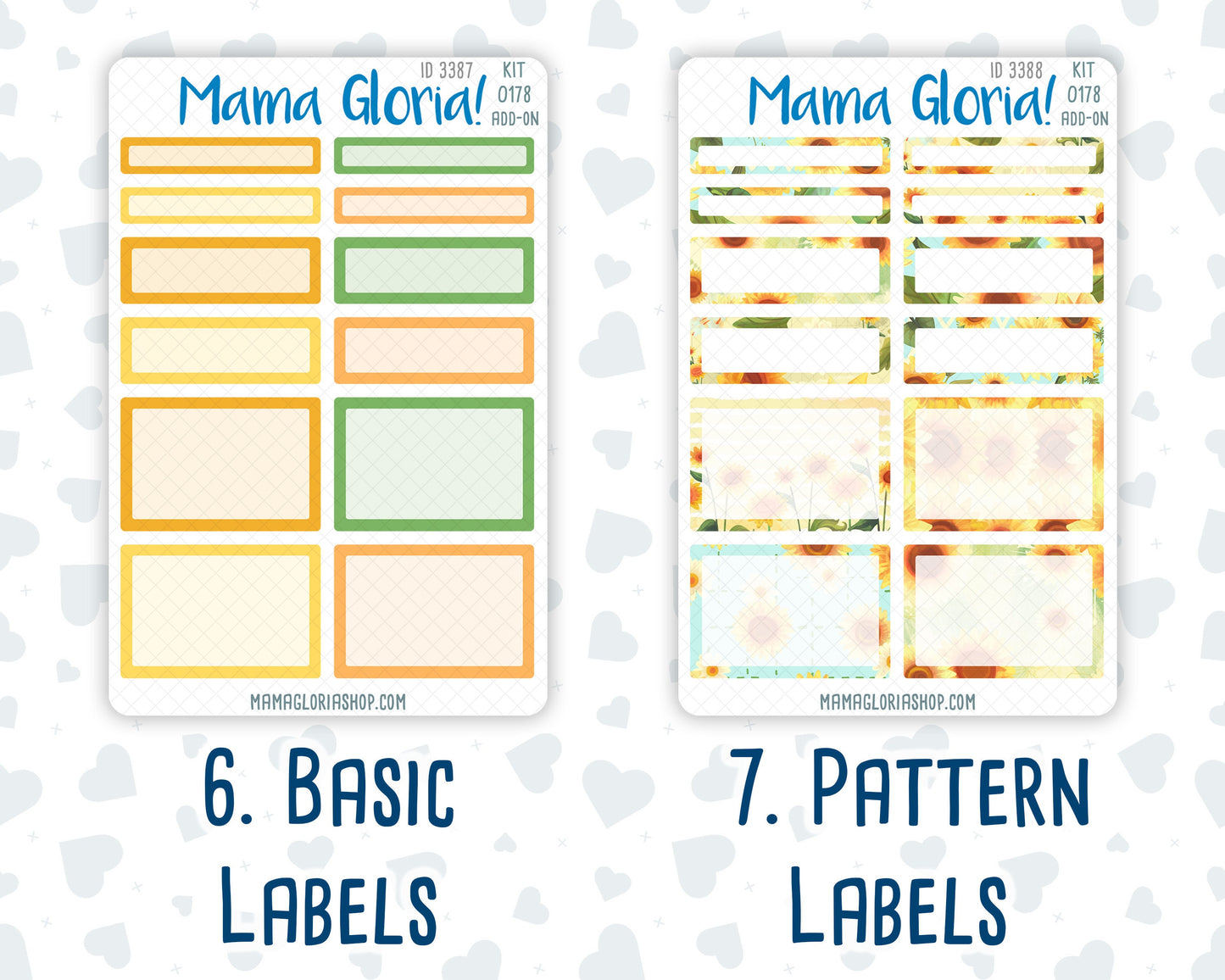 Kit 0178 Add Ons - Sunflowers - August- Summer- Planner Stickers - Kit 2024