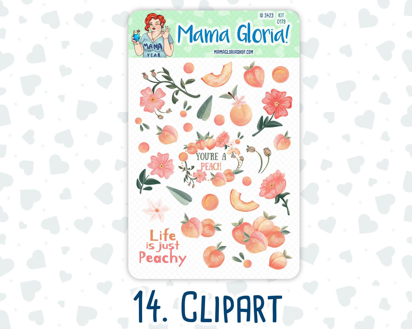 Kit 0179 Add Ons - Peaches - August- Summer- Planner Stickers - Kit 2024
