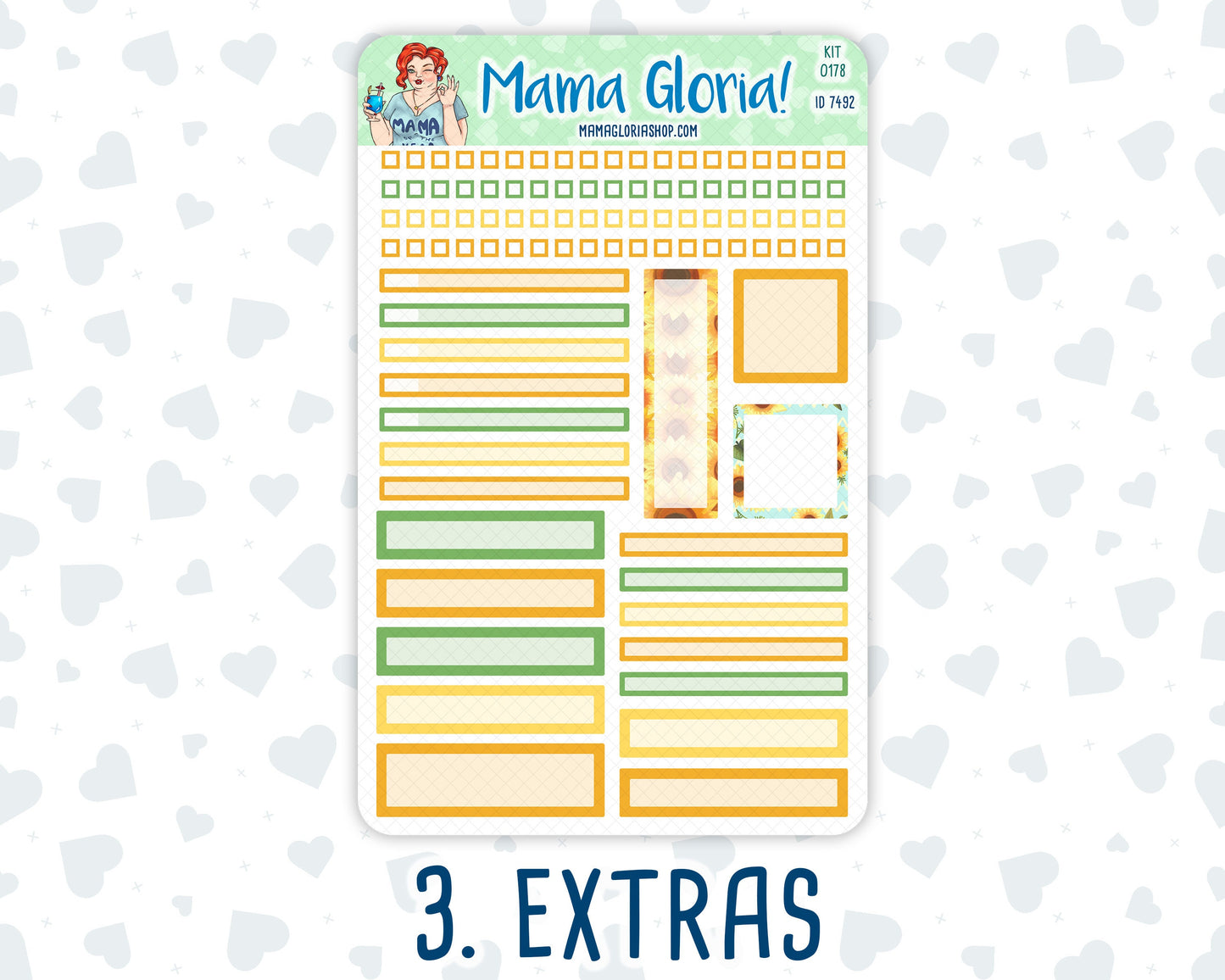 Kit 0178 - A5 Daily Duo - Sunflowers- August- Summer- Planner