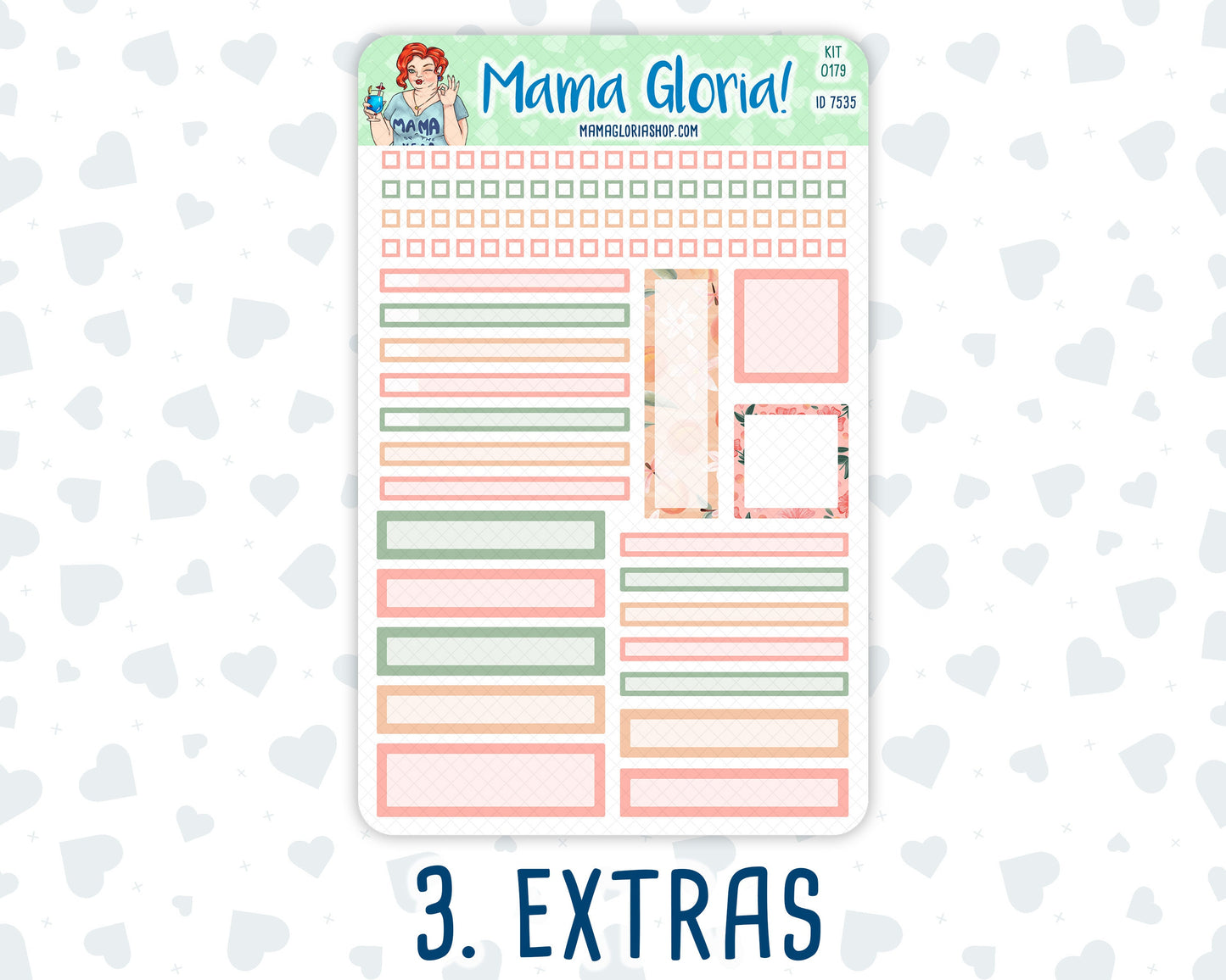 Kit 0179 - A5 Daily Duo - Peaches- August- Summer- Planner