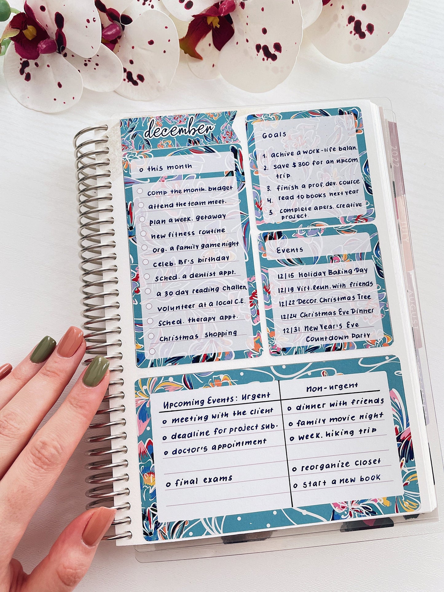 Kit 0222 - A5 - EC Notes Pages - June - Beach Day - Dashboard Kit | Productivity Page