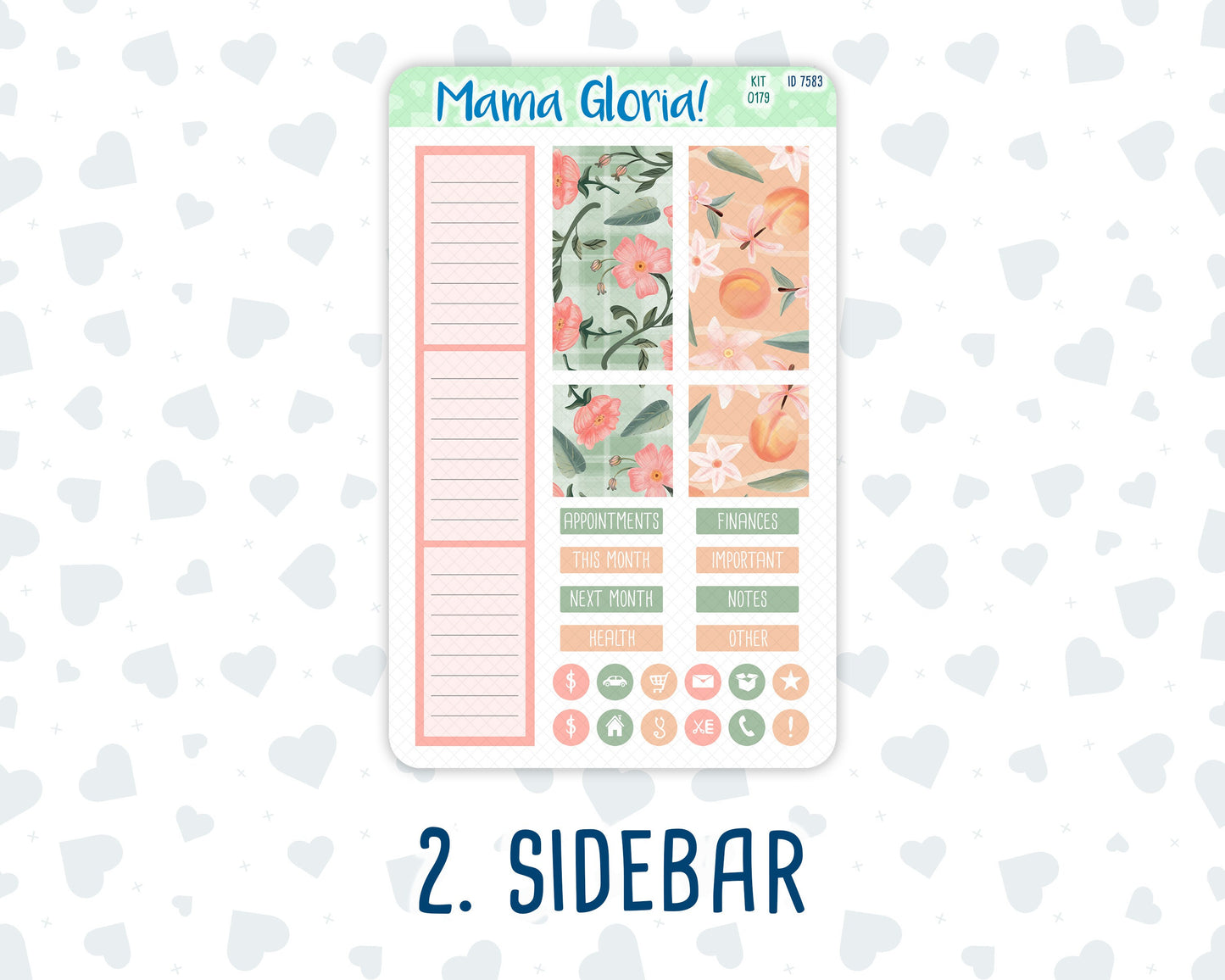 Kit 0179 -A5 -Monthly - Peaches - August - Summer Kit