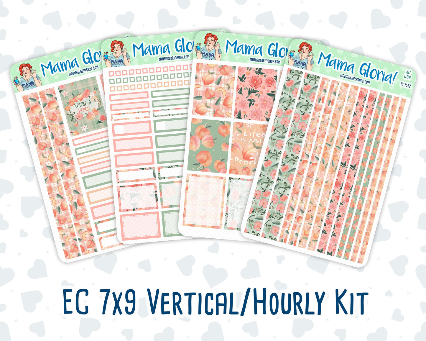 Kit 0179 - 7x9 - Peaches- August- Summer- Weekly Kit For Planners