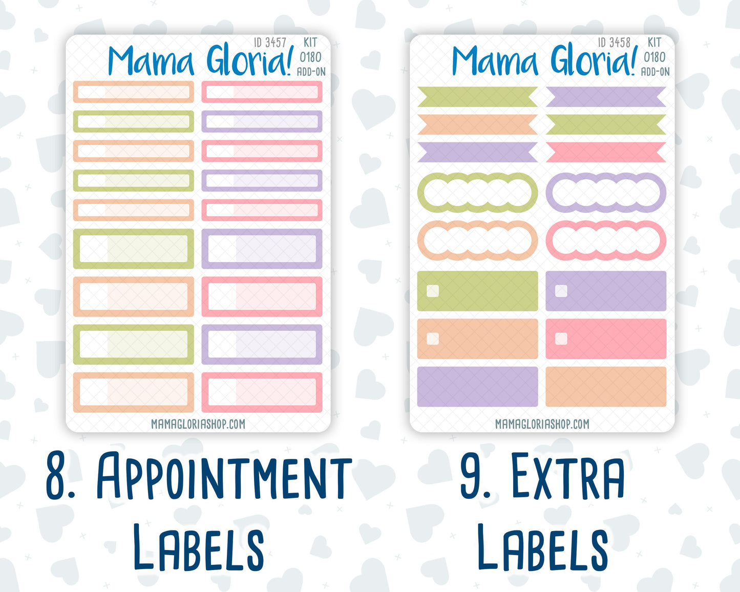 Kit 0180 Add Ons - Back To School - August- Summer- Planner Stickers - Kit 2024