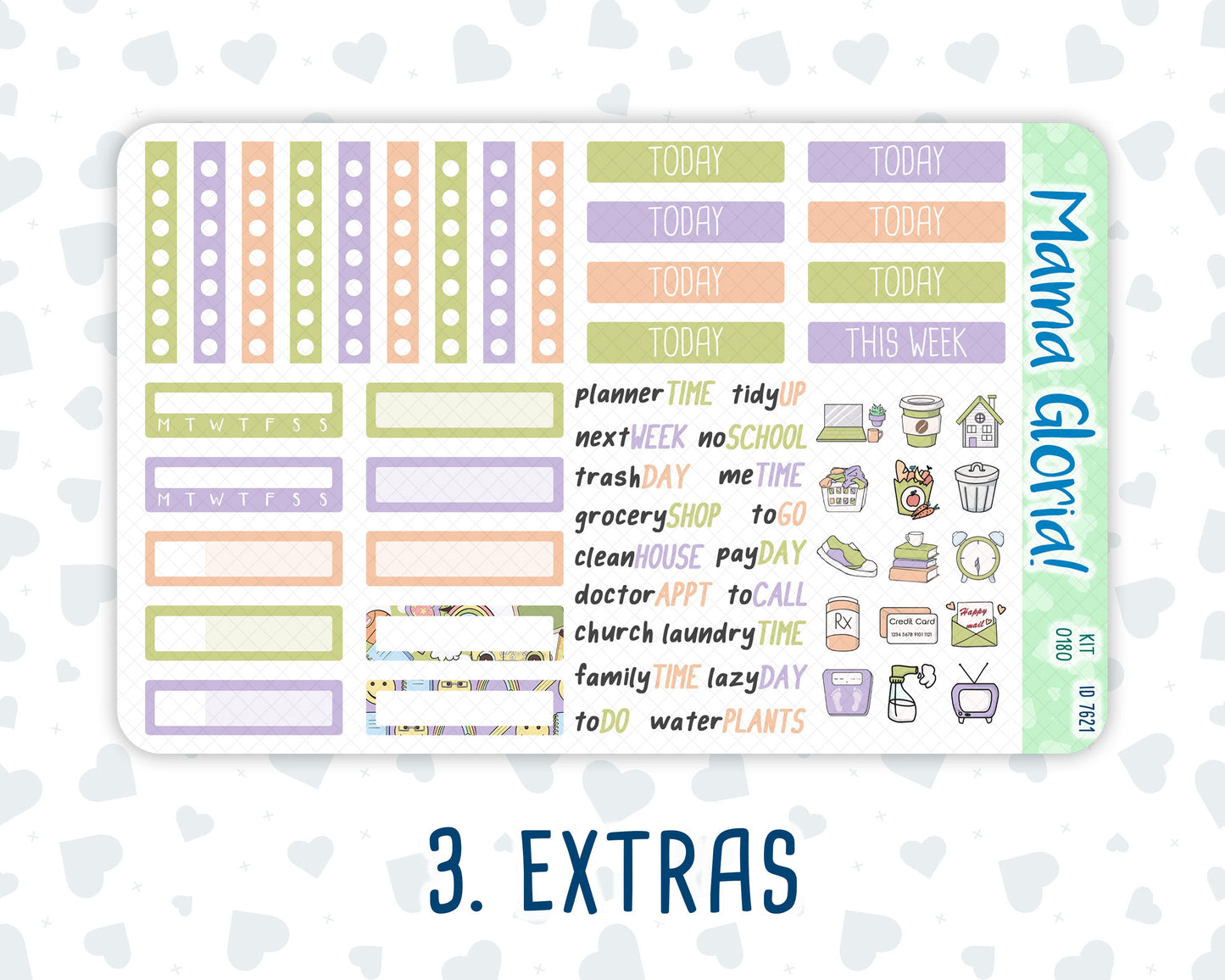 Kit 0180 - 7x9 - Back To School- August- Summer- Weekly Kit For EC Horizontal Planners