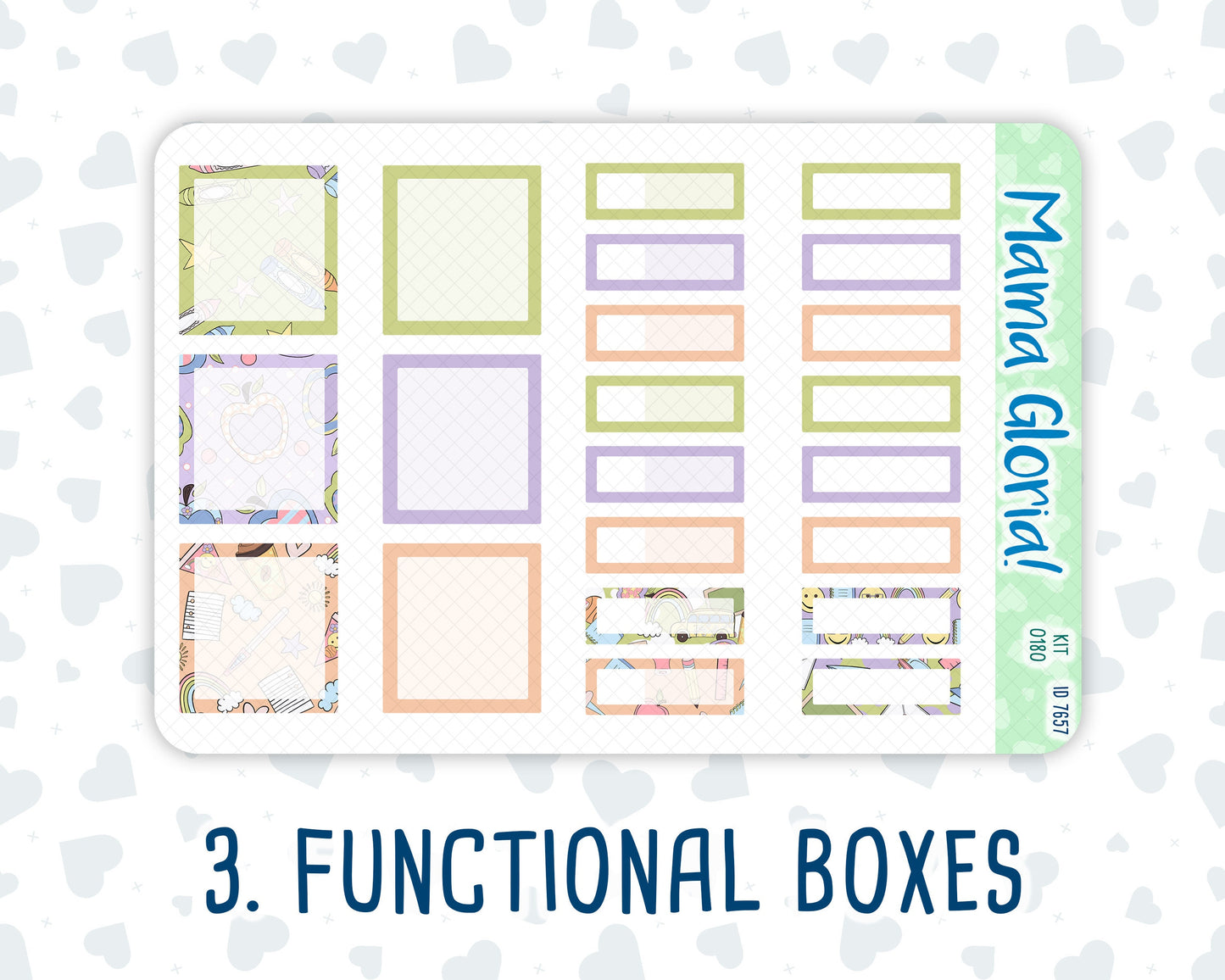 Kit 0180 -A5 -Monthly - Back To School- August - Summer Kit