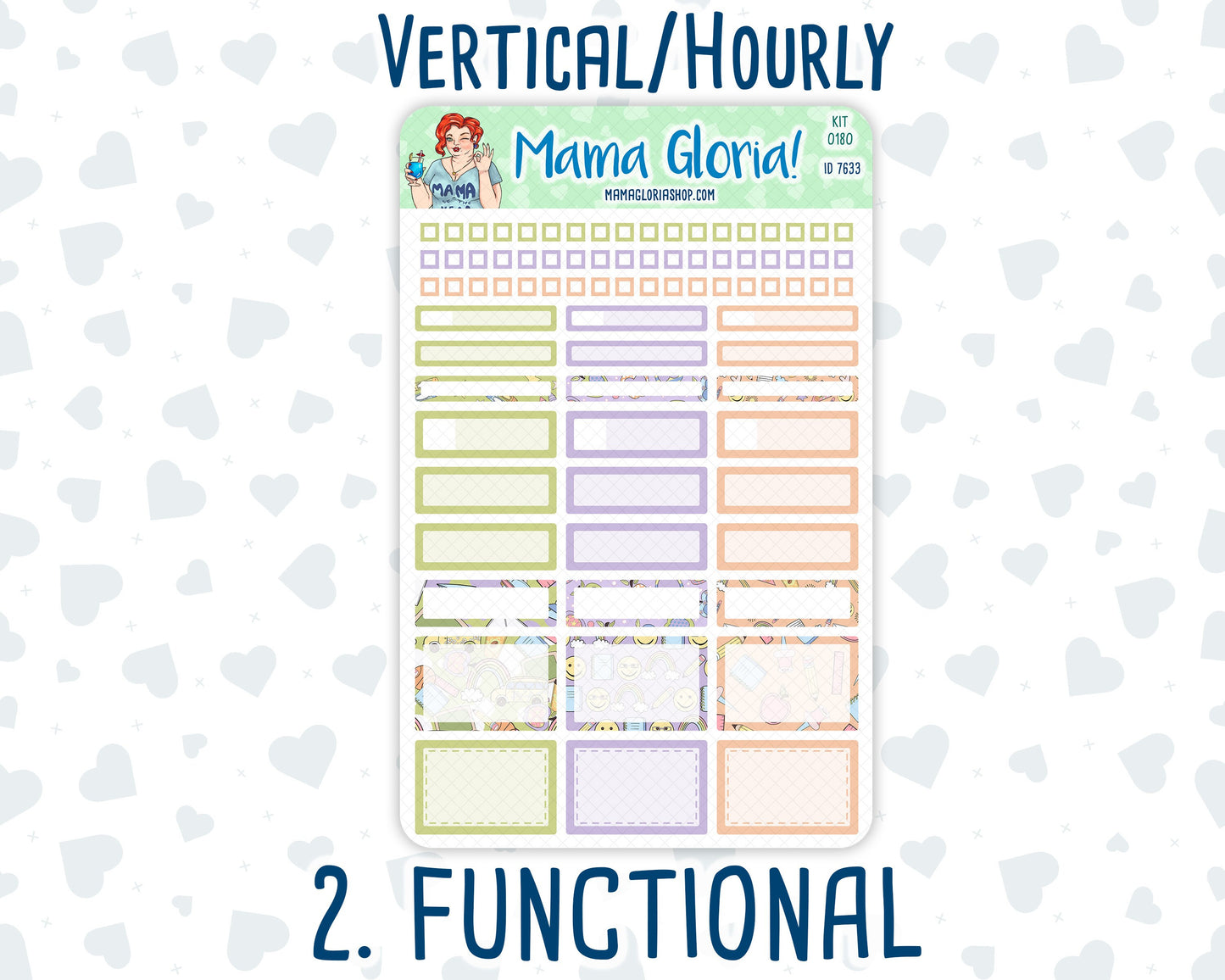 Kit 0180 - 7x9 - Back To School- August- Summer- Weekly Kit For Planners