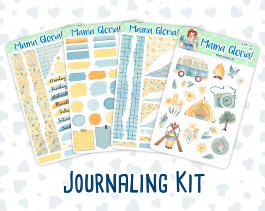 Kit 0181 - Back To School - Journaling Kit - Camping - August- Summer- For Planner - Notebook - Journal