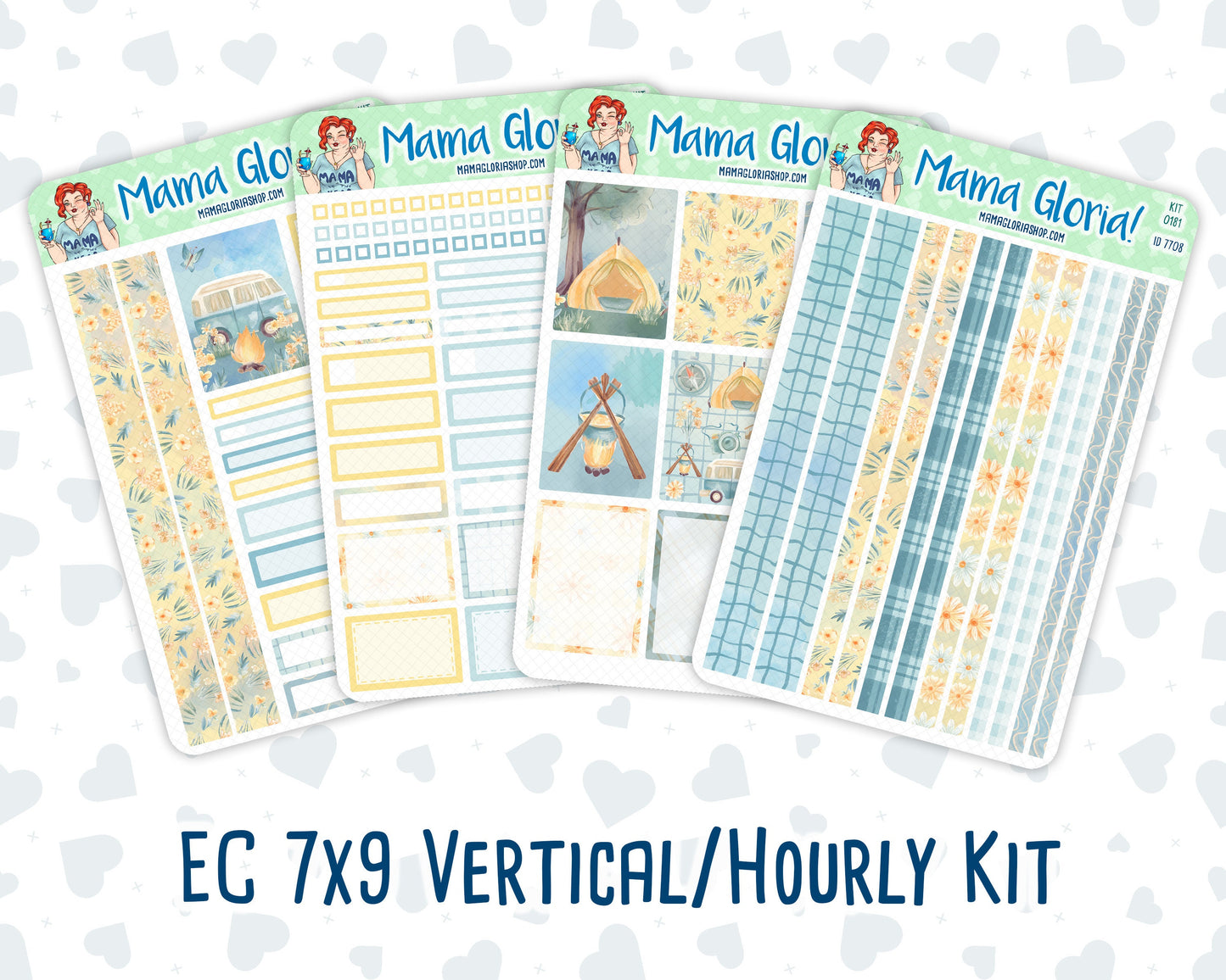 Kit 0181 - 7x9 - Camping - August- Summer- Weekly Kit For Planners
