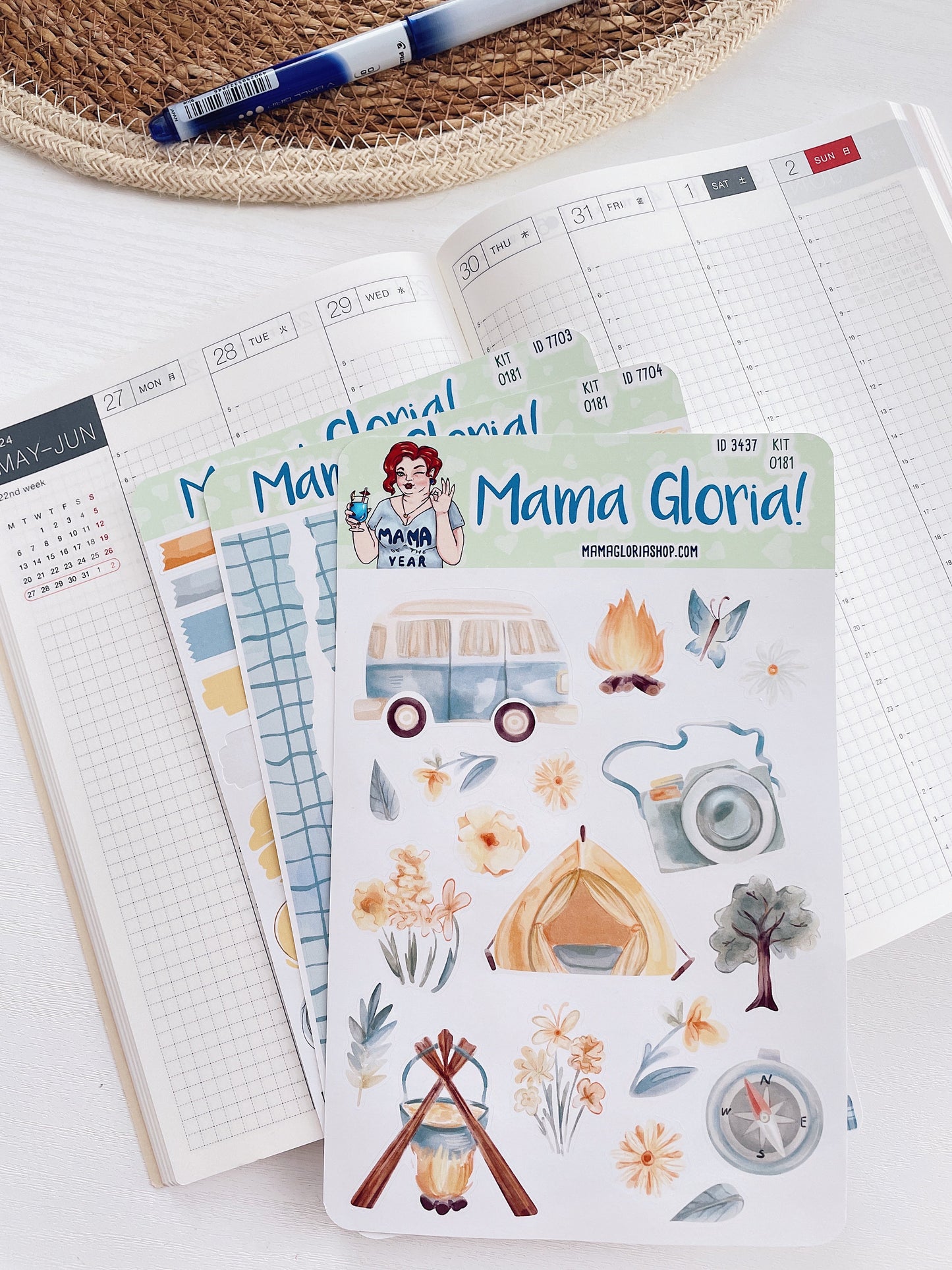 Kit 0167 - Picnic- Journaling Kit - For Planner - Notebook - Journal
