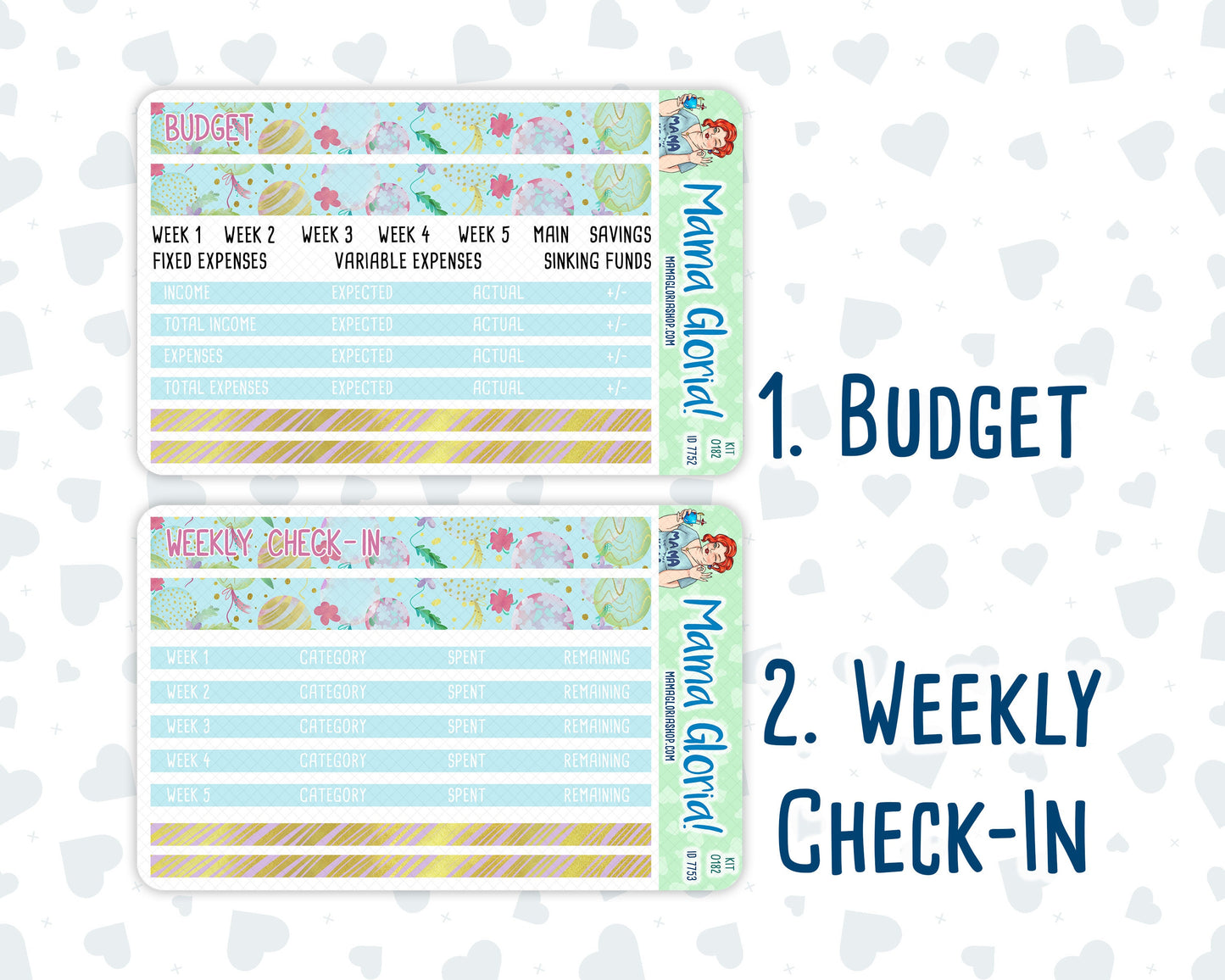 Kit 0182- Budget - Birthday - For 7x9 & A5 Planners - Notebooks