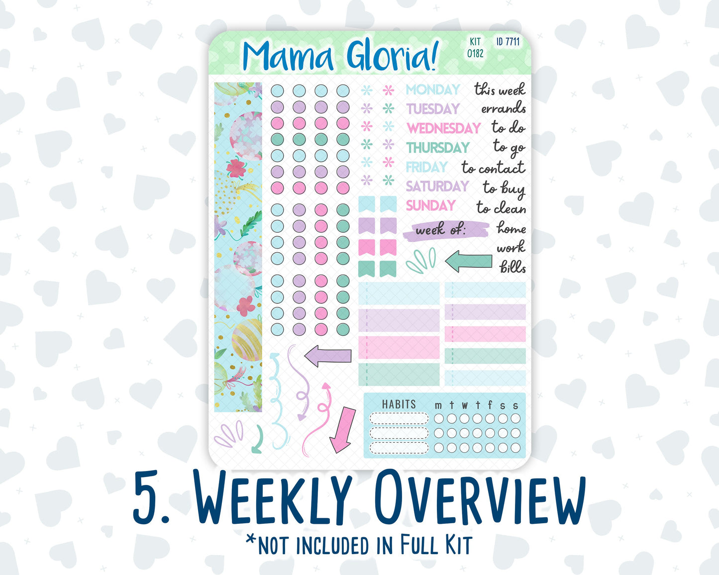 Kit 0182 - A5 Daily Duo - Birthday- EC Planner